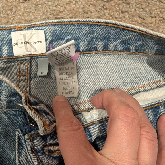 Vintage Calvin Klein Mom Jeans Double Stonewash High Rise 28x30 Classic 90s Y2K - Picture 4 of 14